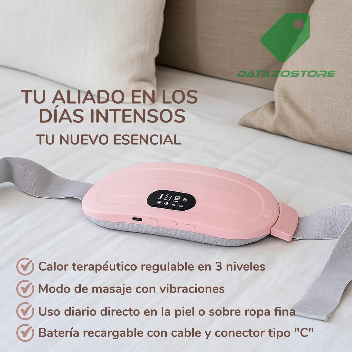 Cinturon Térmico y Masajeador Menstrual