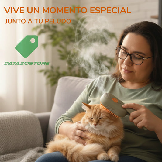 Cepillo Vapor Quitapelos Perros y Gatos