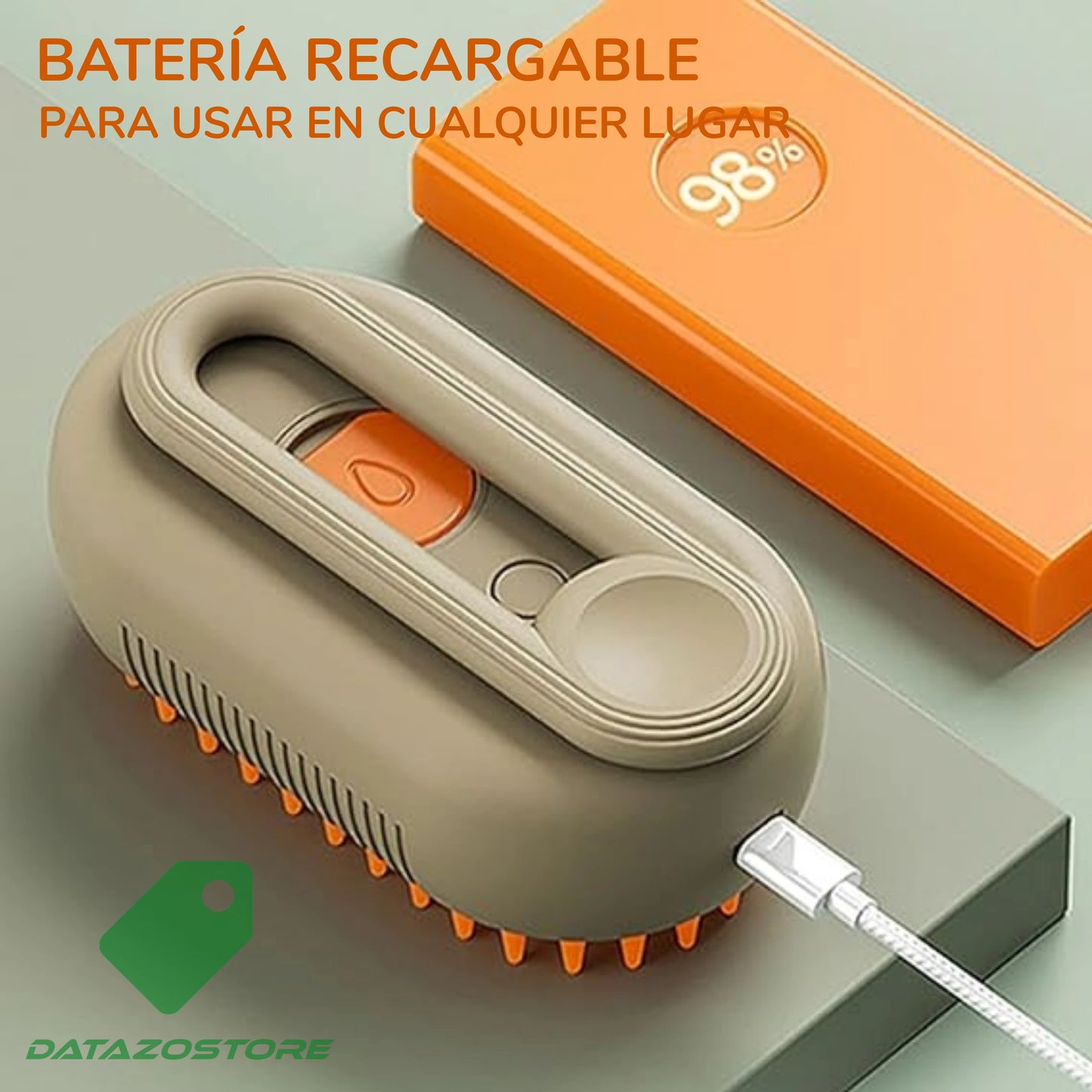 Cepillo Vapor Quitapelos Perros y Gatos