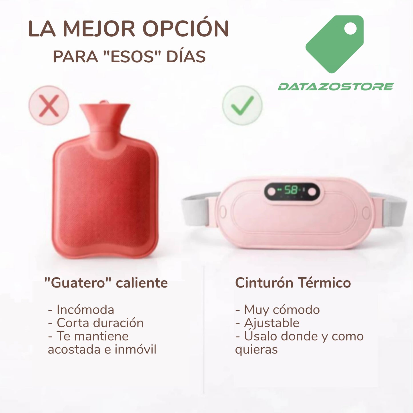 Cinturon Térmico y Masajeador Menstrual