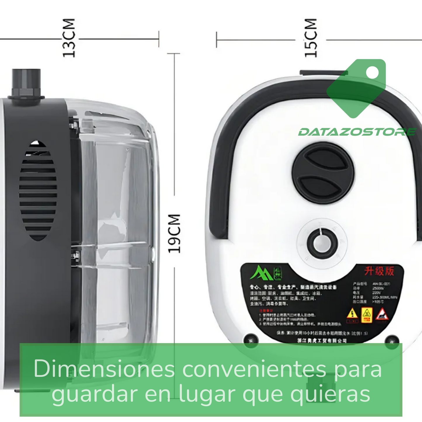 Limpiador a Vapor Presión 2500W Portátil