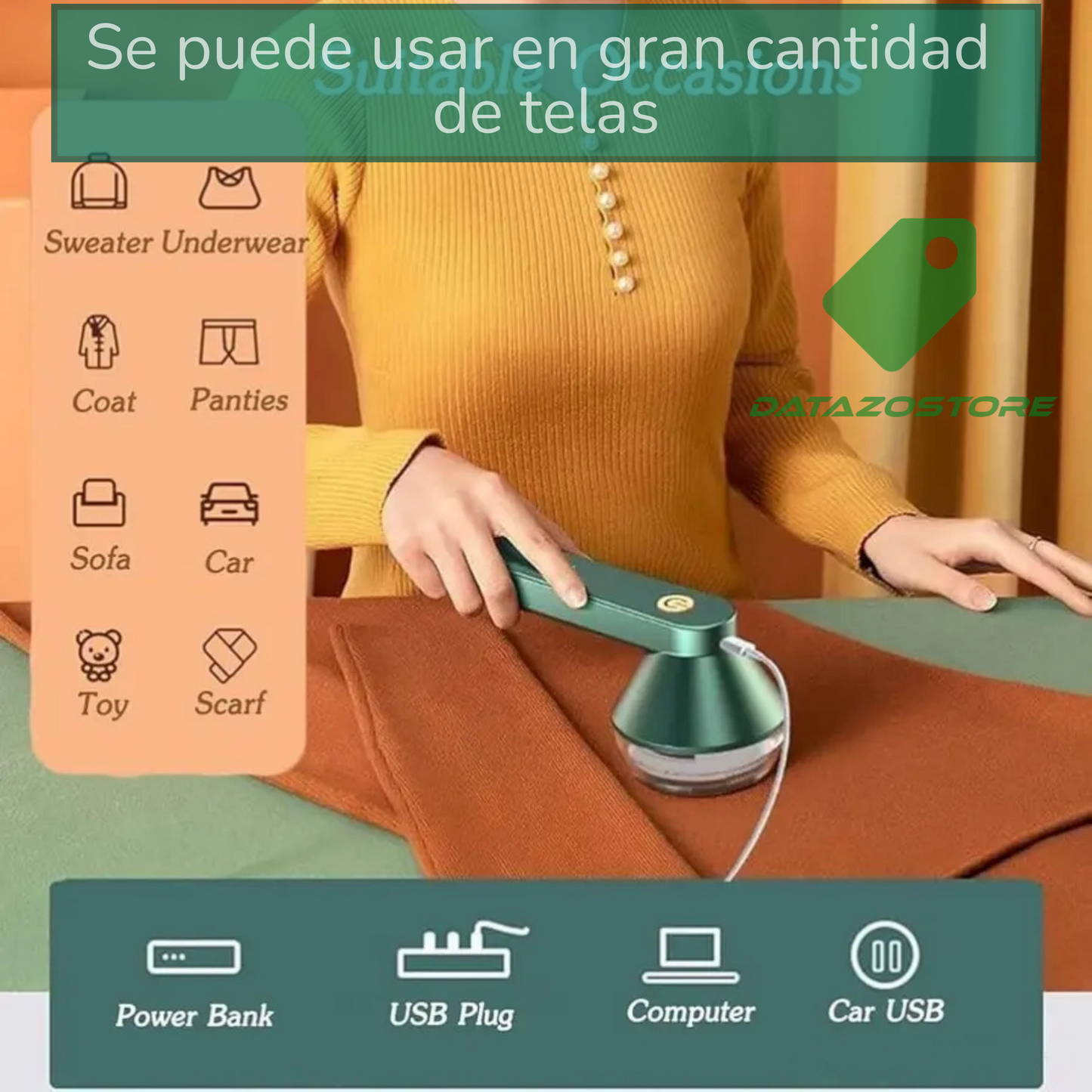 Quita Pelusas Eléctrico Portátil